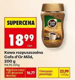 Biedronka Kawa rozpuszczalna Cafe d'Or Mild 200 g oferta