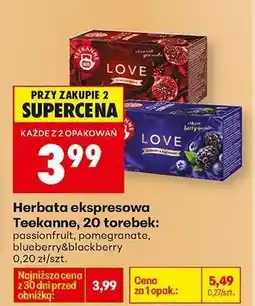 Biedronka Herbata ekspresowa Teekanne, 20 torebek oferta