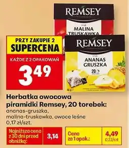 Biedronka Herbatka owocowa piramidki Remsey 20 torebek oferta