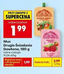 Biedronka Mus Drugie Śniadanie Dawtona, 180 g oferta