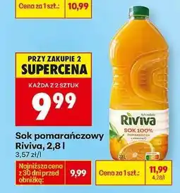 Biedronka Sok pomarańczowy Riviva, 2,8 l oferta