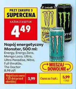 Biedronka Napój energetyczny Monster 500 ml oferta