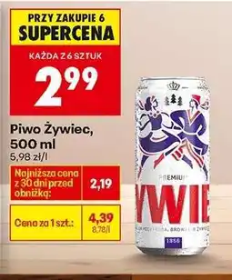 Biedronka piwo Żywiec 500 ml oferta
