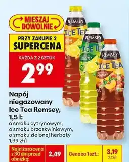 Biedronka Napój niegazowany Ice Tea Remsey, 1,5 l oferta