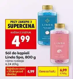 Biedronka Sól do kąpieli Linda Spa, 800 g oferta