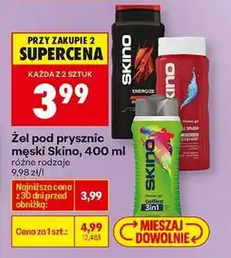 Biedronka Żel pod prysznic męski Skino 400 ml oferta