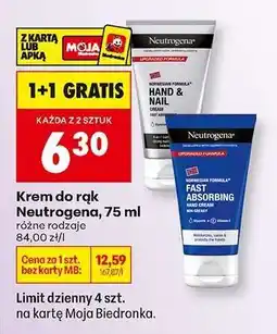 Biedronka Krem do rąk Neutrogena 75 ml oferta