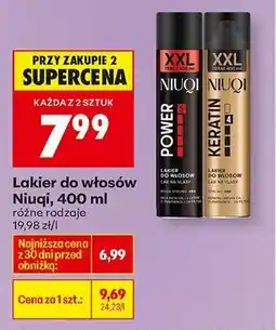 Biedronka Lakier do włosów NIUQI, 400 ml oferta