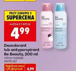 Biedronka Dezodorant lub antyperspirant Be Beauty, 200 ml oferta