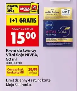 Biedronka Krem do twarzy Vital Soja NIVEA, 50 ml oferta