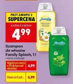 Biedronka Szampon do włosów Family Splash, 1l oferta