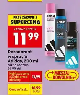 Biedronka Dezodorant w spray’u Adidas, 200 ml oferta
