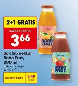 Biedronka Sok lub nektar Bobo Frut, 300 ml oferta