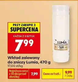 Biedronka Wkład zalewany do zniczy Lumia, 470 g oferta