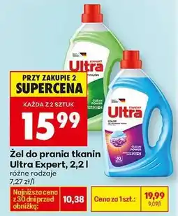 Biedronka Żel do prania tkanin Ultra Expert, 2,2 l oferta