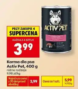 Biedronka Karma dla psa Activ Pet, 400 g oferta