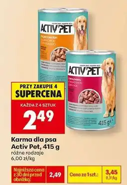 Biedronka Karma dla psa Activ Pet, 415 g oferta