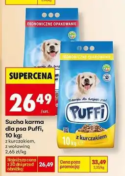 Biedronka Sucha karma dla psa Puffi, 10 kg oferta