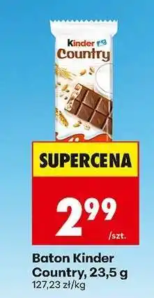 Biedronka Baton Kinder Country 23,5 g oferta