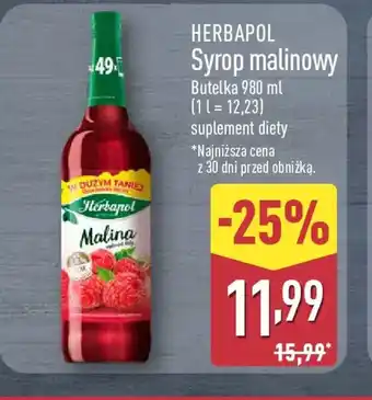 ALDI Herbapol Syrop malinowy oferta