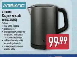 ALDI Ambiano Czajnik ze stali nierdzewnej oferta