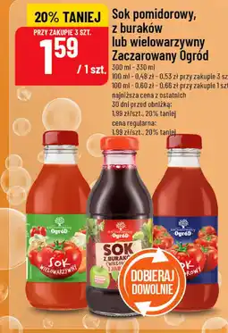 Polomarket Sok pomidorowy, z buraków lub wielowarzywny Zaczarowany Ogród oferta