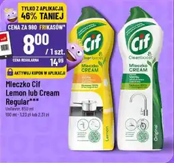 Polomarket Mleczko Cif Lemon lub Cream Regular oferta