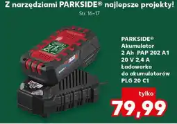 Kaufland PARKSIDE Akumulator 2 Ah PAP 202 A1 20 V 2,4 A ładowarka do akumulatorów PLG 20 C1 oferta