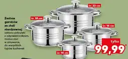 Kaufland Zestaw garnków ze stali nierdzewnej oferta