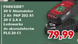 Kaufland PARKSIDE 20 V Akumulator 2 Ah PAP 202 A1 20 V 2,4 A Ładowarka do akumulatorów PLG 20 C1 oferta