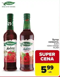 Carrefour Syrop Herbapol 0,42l, różne rodzaje oferta