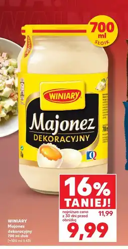 Kaufland WINIARY Majonez dekoracyjny 700 ml słoik oferta