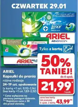 Kaufland ARIEL Kapsułki do prania różne rodzaje oferta