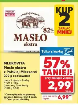 Kaufland Mlekovita Masło ekstra z Polskiej Mleczarni 200 g opakowanie oferta