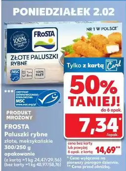 Kaufland FROSTA Paluszki rybne złote, meksykańskie 360/250 g oferta