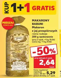Kaufland Makaron Babuni z jaj przepiórczych oferta