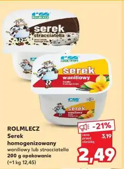 Kaufland Rolmlecz Serek homogenizowany waniliowy lub stracciatella oferta