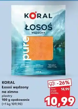 Kaufland KORAL Łosoś wędzony na zimno plastry oferta