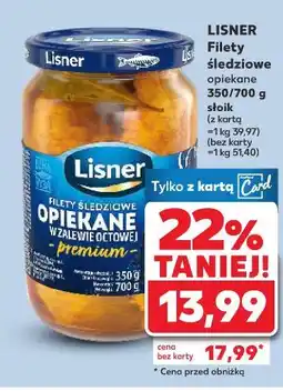 Kaufland LISNER Filety śledziowe opiekane w zalewie octowej 350/700 g słoki oferta