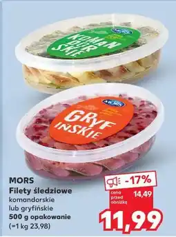 Kaufland MORS Filety śledziowe marynowane lub gryfińskie oferta
