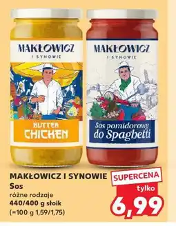 Kaufland Maklowicz i Synowie Sos (Butter Chicken, Sos pomidorowy do Spaghetti) 440/400 g oferta