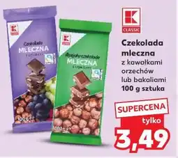 Kaufland Czekolada mleczna z orzechami całymi lub bakaliami K-Classic oferta
