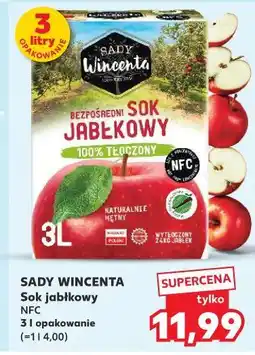 Kaufland SADY WINCENTA Sok jabłkowy NFC 3 l opakowanie oferta