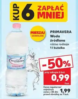 Kaufland PRIMAVERA Woda źródlana różne rodzaje 1 l butelka oferta