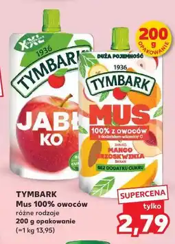 Kaufland Tymbark Mus 100% owoców, różne rodzaje oferta