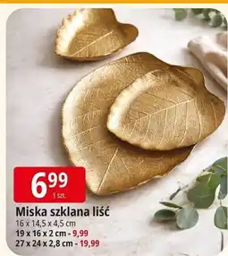 E.Leclerc Miska szklana liść 27 x 24 2.8 cm oferta