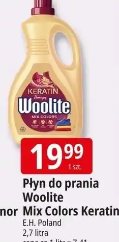 E.Leclerc Płyn do prania mix colors Woolite Keratin oferta