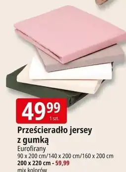 E.Leclerc Prześcieradło jersey z gumką 200 x cm Eurofirany oferta