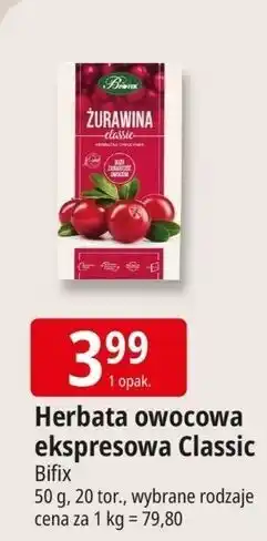 E.Leclerc Herbatka żurawina Bifix Classic oferta