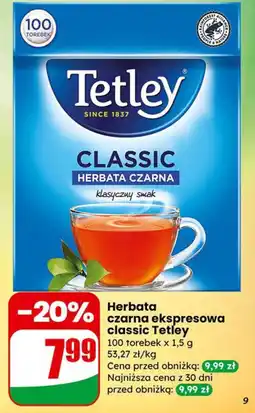 Dino Herbata czarna ekspresowa classic Tetley oferta